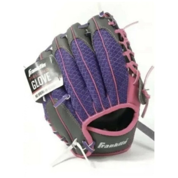 Franklin Youth Tee Ball Baseball Softball Glove Purple Pink 9.5" NEW! - Picture 1 of 4